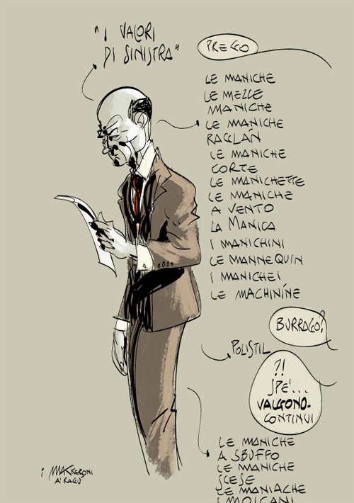 Bersani legge elenco dei valori di sinistra