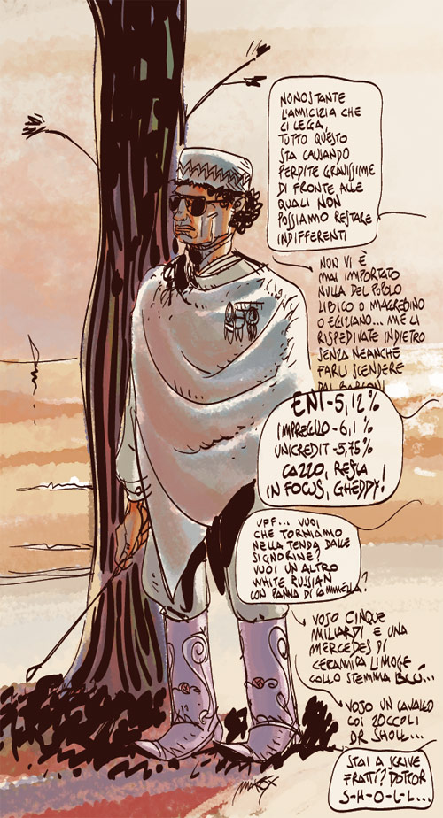 Gheddafi e Italia in affari
