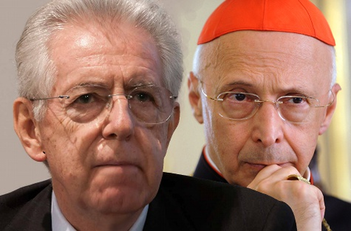 Mario Monti e Angelo Bagnasco